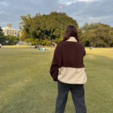 crazy color fleece half zip