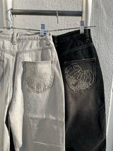 Curve Stitch Denim Pants