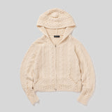 【HIROKI TSUZUKI】COTTON KNIT ZIP HOODIE