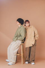 over big pocket check shirt