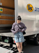 Border waffle long Tee