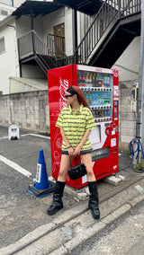 All over pattern polo shirt