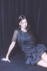 Sparkle knit bubble dress