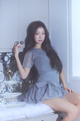 Sparkle knit bubble dress