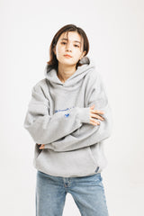 針跡返回徽標連帽衫