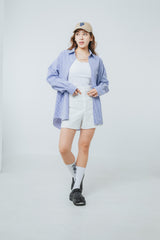 連鎖徽標條紋襯衫