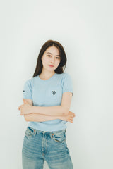 MSB 패치 로고 케이블 니트 탑