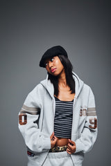 Numbering Check Zip Hoodie