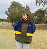 crazy color fleece half zip