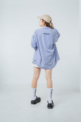 連鎖徽標條紋襯衫