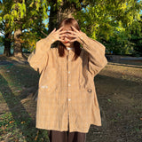 over big pocket check shirt