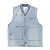 三葉草徽標牛仔布背心