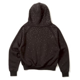 rhinestone scattered zip hoodie