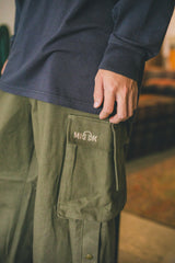 vintage like side button cargo pants