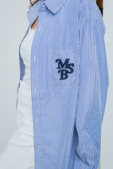 連鎖徽標條紋襯衫