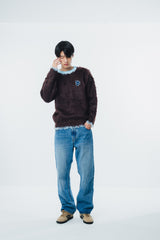 Bicolor Shaggy Knit