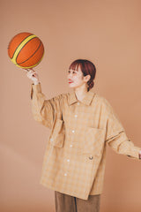 over big pocket check shirt