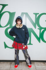 Youngersong X Tamagotchi通用徽標連帽衫