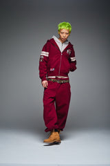 Numbering Check Zip Hoodie