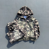 over dye universal logo zip hoodie