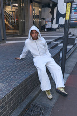 rhinestone curve sweat pants