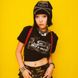 9090 x Piko金屬徽標裁剪T卹