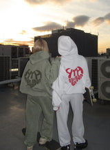 像心臟徽標汗水褲一樣復古