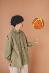 over big pocket check shirt