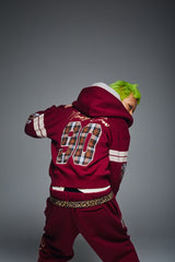 Numbering Check Zip Hoodie