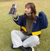 crazy color fleece half zip