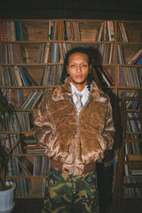 reversible fur flight jacket