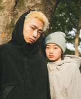 반 zip 양털 파카