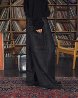 Overdyed wide baggy rayon summer denim