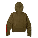 ハーフジップニットフーディー