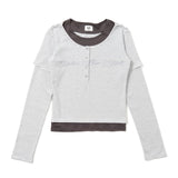 Layered border long tee