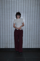 HTH×Dickies Side zip wide pants