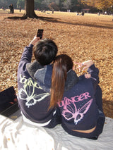 Gradation butterfly logo sweat