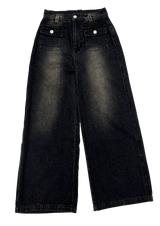 NG寬腿牛仔布褲