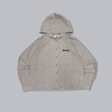 Tribal logo check hooded shirt