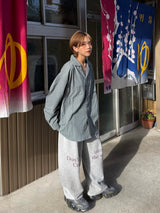 WB loose check shirt