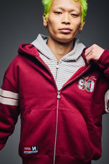 Numbering Check Zip Hoodie