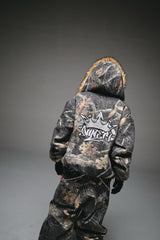 King Logo Slub Denim Far Zip Hoodie