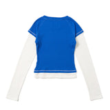 waffle layered long tee