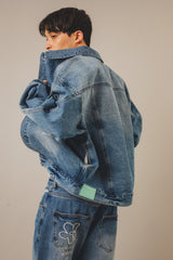 Flower Logo Denim Blouson