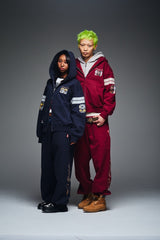 Numbering Check Zip Hoodie