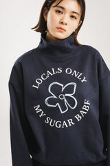 circle logo sweatshirt turtleneck