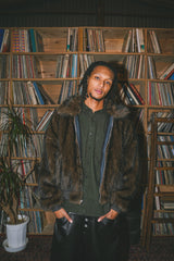 reversible fur flight jacket