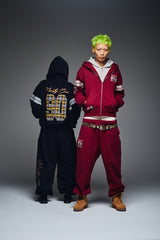 Numbering Check Zip Hoodie