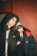 9090 × umbro Removable Hood Puffer Jacket