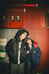 9090 × umbro Removable Hood Puffer Jacket